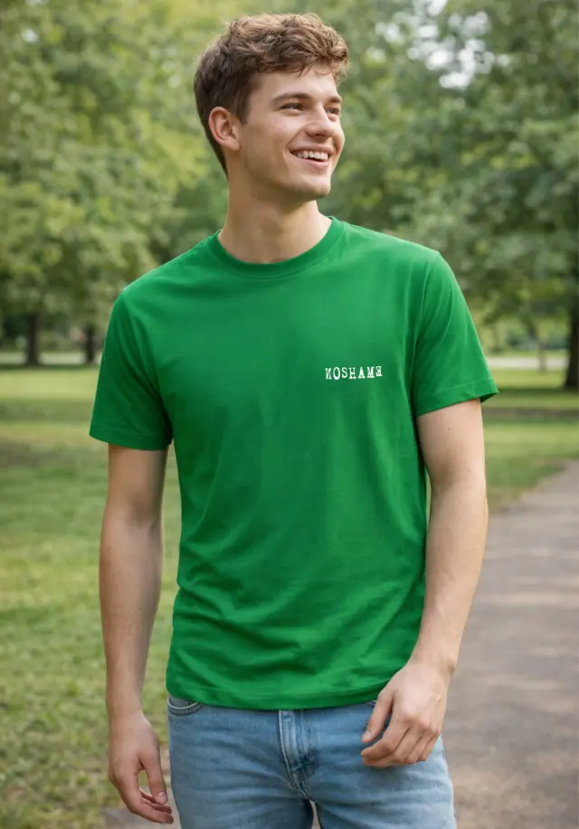 T-shirt Noshame® Πράσινο με τύπωμα - 142626 - XXL