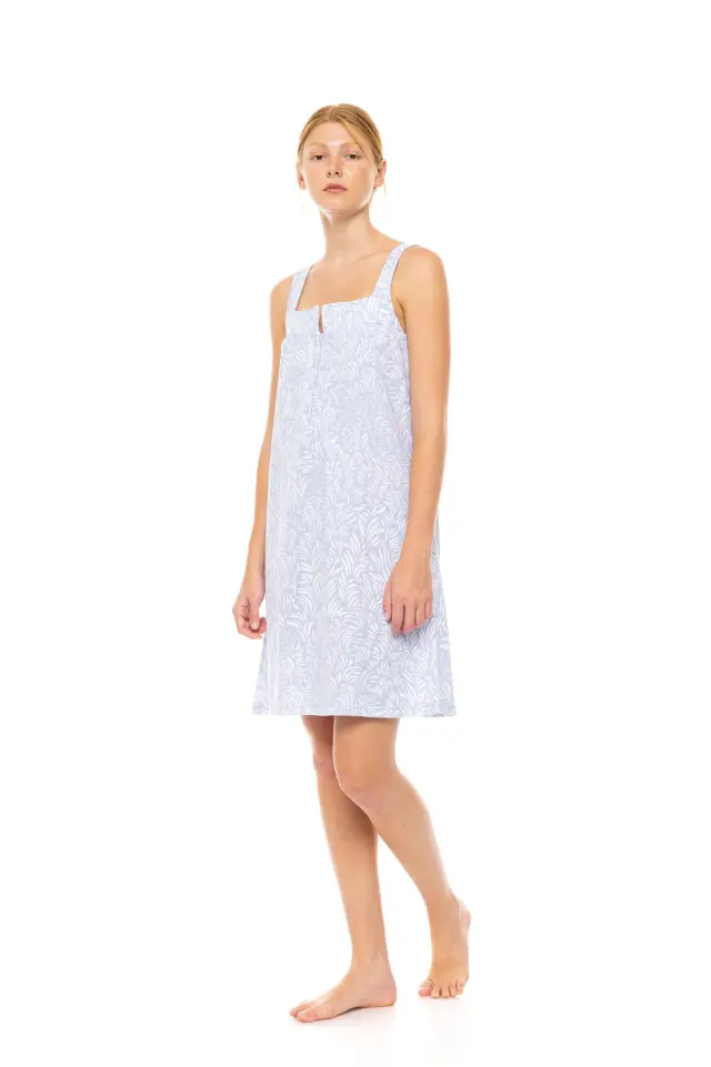 S1498 - Type - NIGHTGOWN ICE BLUE FLEUR 3