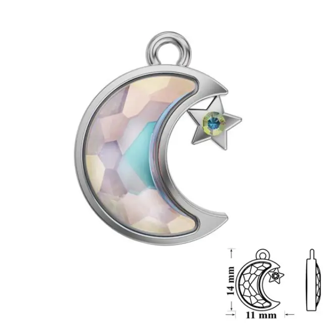 Swarovski 90108 Lizzy Luna 14x11mm Crystal AB - 1τεμ