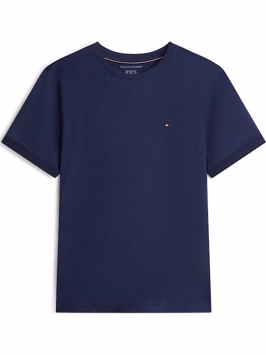 Tommy Hilfiger Ανδρικό Αθλητικό T-shirt Σκούρο Μπλε Μπλε Σκούρο