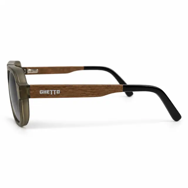 Ghetto Olive Sunglasses – Wood Effect | Unisex 2