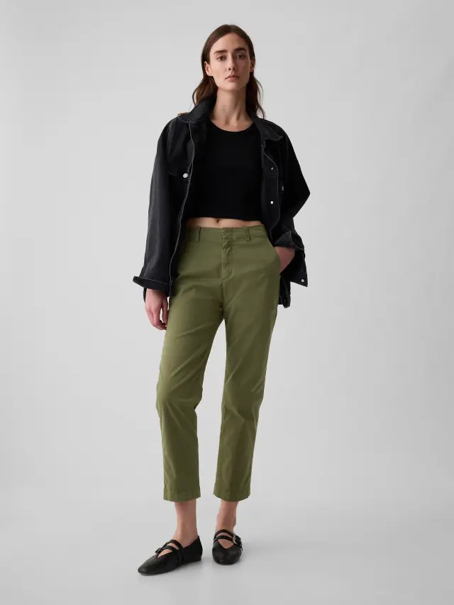 Πράσινο Downtown Khakis Παντελόνι με Washwell Army jacket green - 0