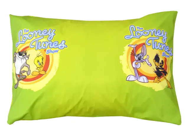 Μαξιλαροθήκες Ζεύγος 50Χ70 Παιδικές Viopros Looney Tunes 30 Λαχανί 100% βαμβακερό