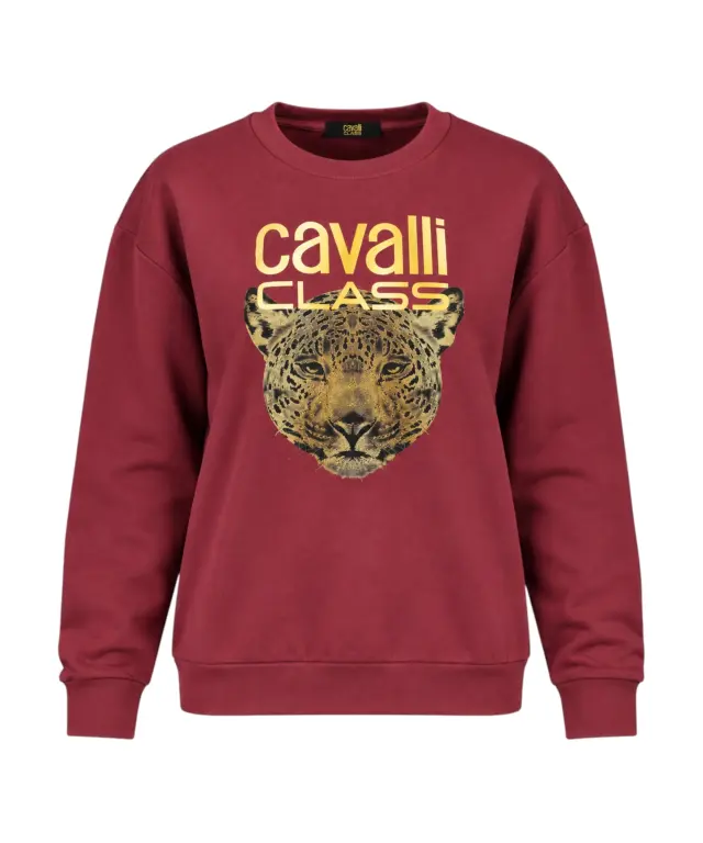 Cavalli Class - Γυναικεία Φούτερ Μπλούζα QXT67ZCF062-03500 Μπορντό