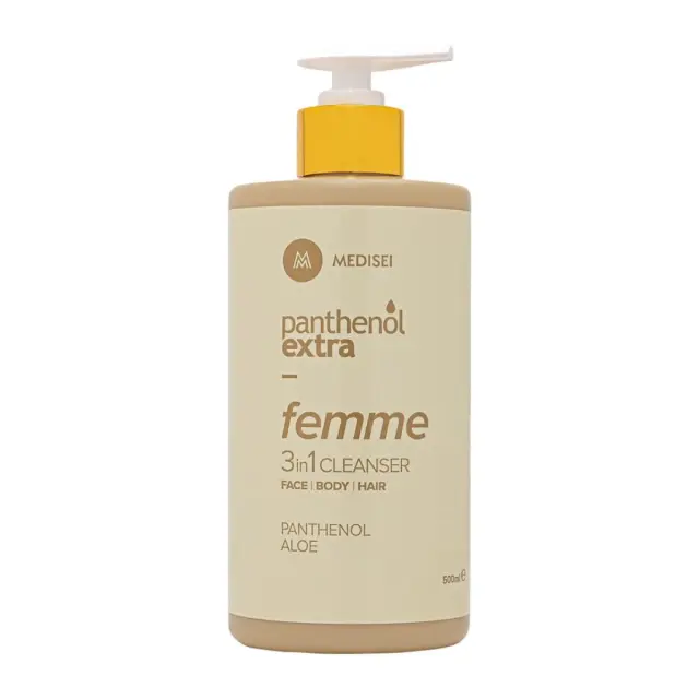 Medisei Panthenol Extra Σετ Περιποίησης για Καθαρισμό Σώματος & Καθαρισμό Προσώπου με Αφρόλουτρο , Σαμπουάν , Make up Remover & Καθαριστικό Προσώπου 2τμχ 3