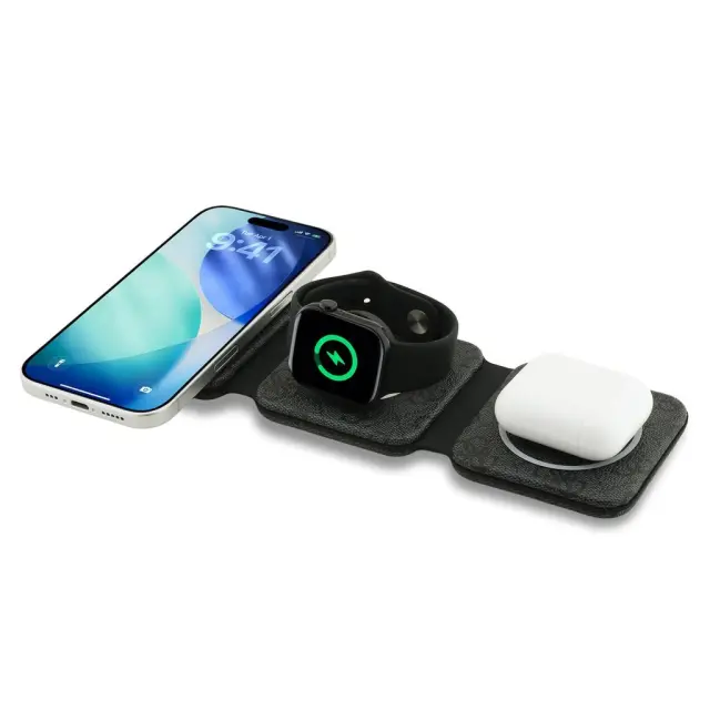 Guess PU 4G MagSafe Wireless Charger 3v1 Black 3