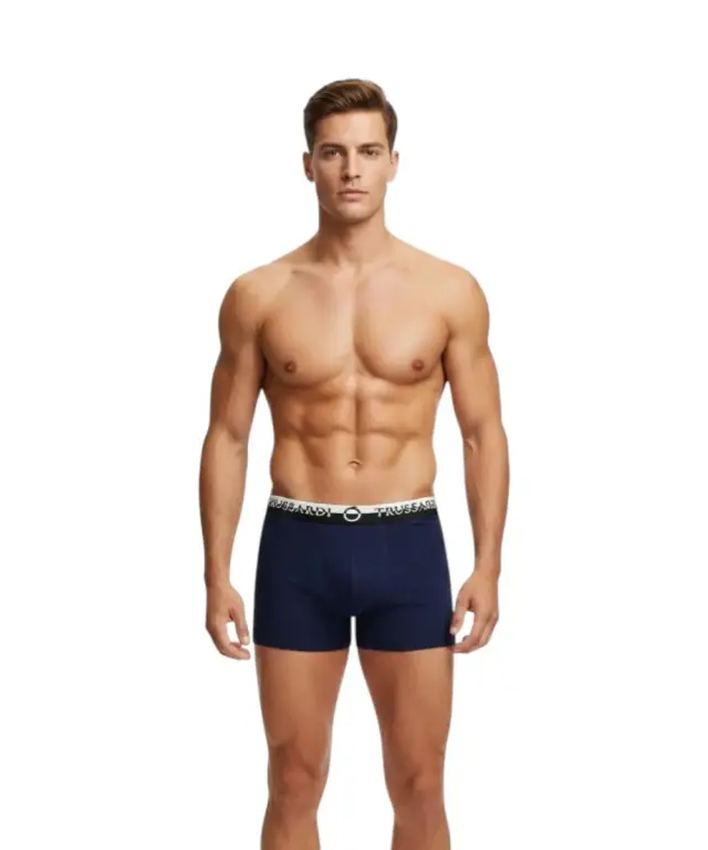 Trussardi Jeans- Ανδρικά Μποξεράκια 2Pack TRU2UTR03-17NAVY Μπλε - 2XL