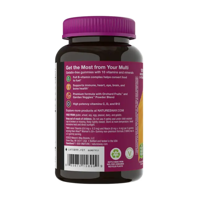 Nature's Way Alive!® Premium Women’s 50+ Gummy Multivitamin 3