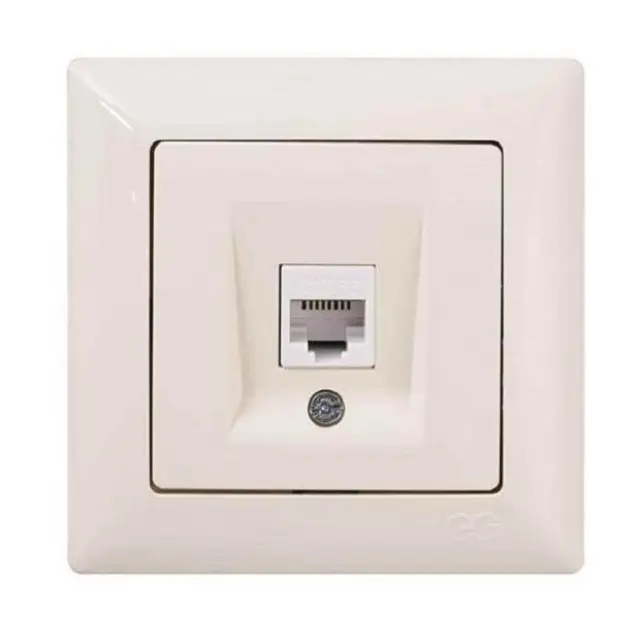 Πρίζα Η/Υ 1 ΕΞ.Χ. ΜΗΧ. RJ45 UTP CAT 6 λευκό VISAGE (Στη τιμή του διακόπτη δε συμπεριλαμβάνεται το πλαίσιο)