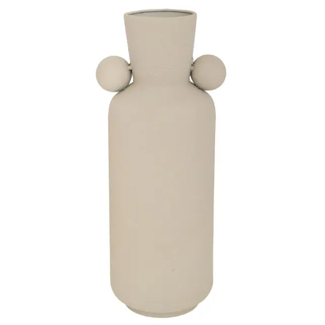 Βάζο μεταλλικό κρεμ 15x15x42cm Iliadis 92559