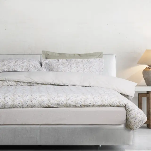 Σετ Σεντόνια 120x200+35 Μονά Casual Das Home 5440 Blue-Taupe Με Λάστιχο70% Βαμβάκι-30% Πολυέστερ