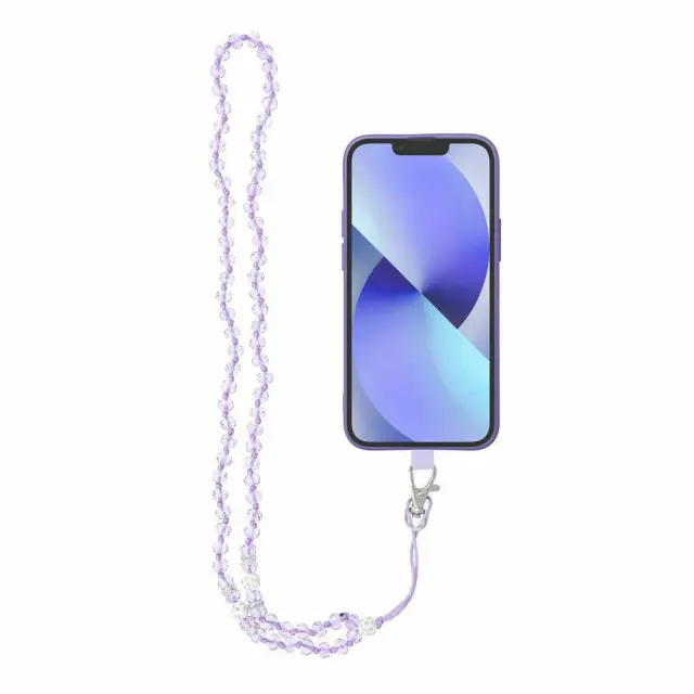 Λουράκι Λαιμού για Κινητά Μωβ Crystal Diamond 2
