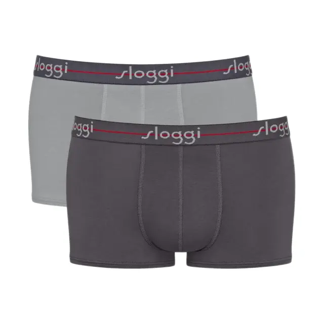 Sloggi Men Start Μποξεράκια Hipster Ανδρικά Συνδυασμός Γκρι Ανοιχτό Σκούρο 2-Pack - M