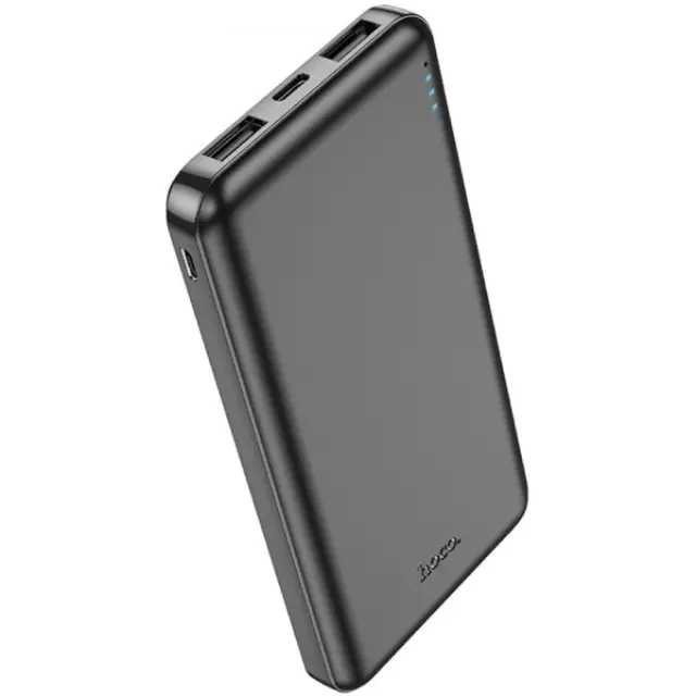 Hoco® J100 PowerBank 10000mAh με 2 Θύρες USB-A Μαύρο