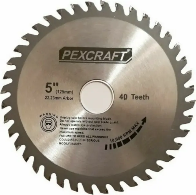 PEXCRAFT Pexcraft Δίσκος Ξύλου Για Γωνιακό Τροχό 40Δόντια - Φ125 PEX-180371