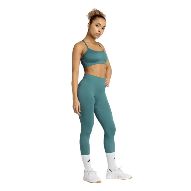 adidas Performance Women's Workout Essentials Knit 1/1 Leggings Πετρόλ JX3920 (adidas Performance) 3