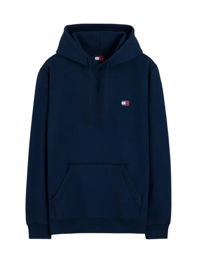 Tommy Hilfiger - Ανδρικό Φούτερ Badge Fleece Drawstring Regular Fit DM0DM23606-C1G Μπλε Σκούρο