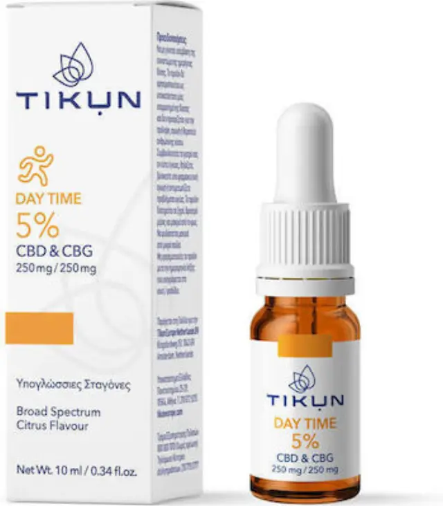 Tikun | Day Time 5% | Έλαιο Κάνναβης σε Υπογλώσσιες Σταγόνες με 5% CBD με Γεύση Κίτρο |10ml 2