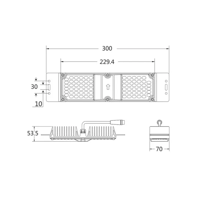 LED MODULE ΑΣΥΜΜΕΤΡΟΥ ΦΩΤΙΣΜΟΥ 230V AC 60W 4.000K 6.600LM TYPEII IP66 50.000HRS / FORT6040AS 2