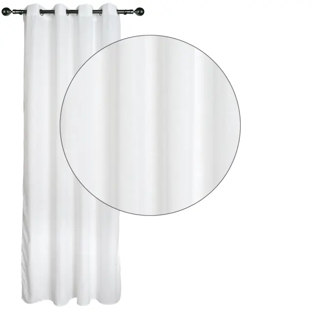 Κουρτίνα Με Κρίκους 140x270 Das Home 2249 Εκρού 100% Πολυέστερ 2