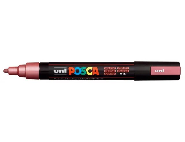 Μαρκαδόρος Σχεδίου Uni Posca PC-5M Medium με πάχος μύτης 1.8-2.5mm - Metallic RedPC-5M(E) - METAΛ-KOK