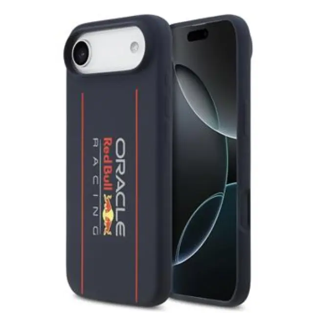 Red Bull Silicone Vertical Logo MagSafe Case for iPhone Air Navy