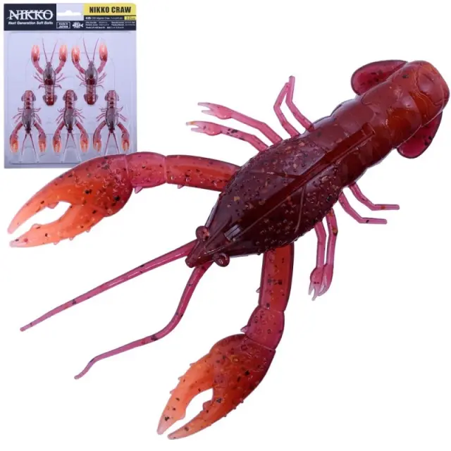 Σιλικονούχα Δόλωμα Nikko Craw 8.1cm 5τμχ Καραβίδα Ψαρέματος Galaxy 3