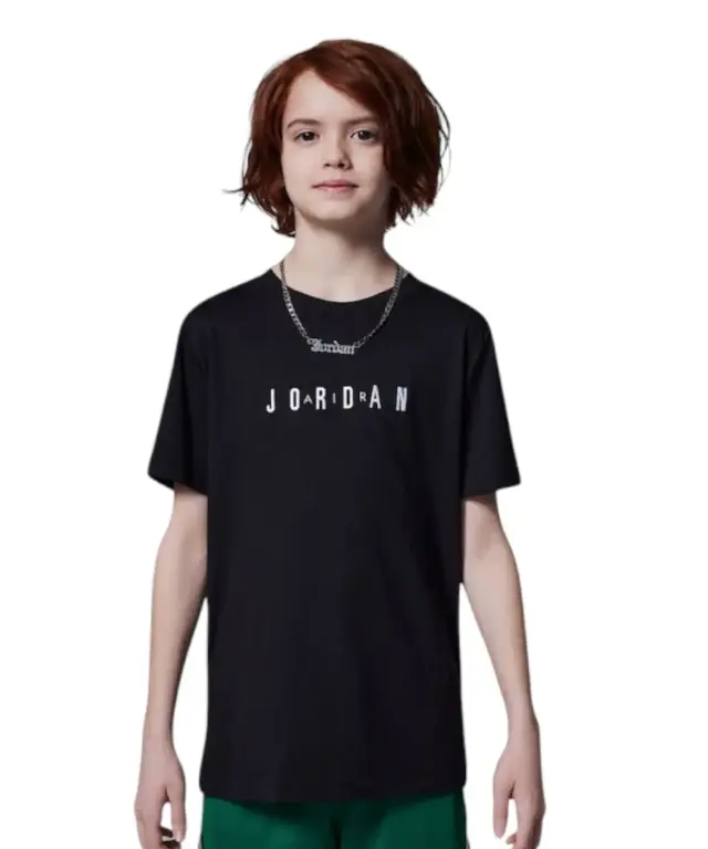 Jordan - Παιδική Μπλούζα T-Shirt Jdb Mj Wordmark 95D634-023 Μαύρο - 8-10 ετών