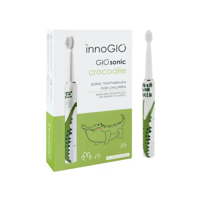 InnoGio Ηλεκτρική Οδοντόβουρτσα GIOsonic Crocodile 3+ Green
