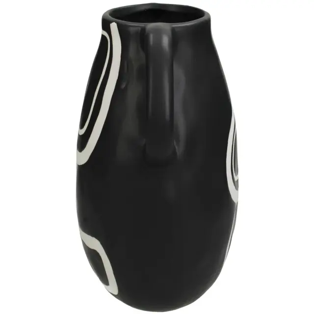 Βάζο Μαύρο Δολομίτης 19.3x15.3x19.5cm 2