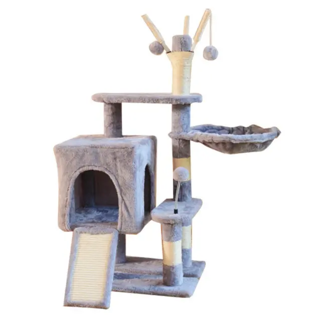 Ονυχοδρόμιο-Πύργος 4 Επιπέδων Γκρί 42x34x98cm