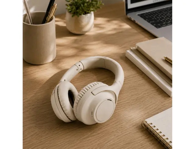 Headphones Audio Technica ATH-S300BT - Noise Cancellation - Bluetooth, 3.5 mm - Beige