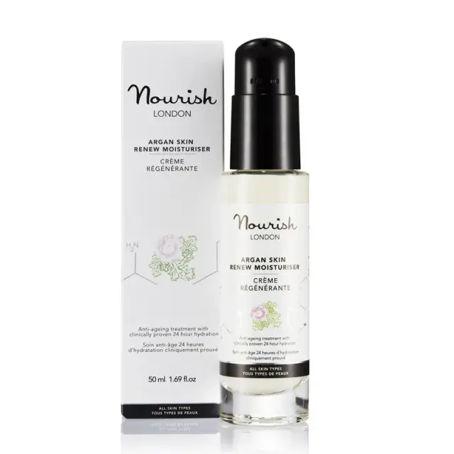 Nourish London Argan Skin Renew Moisturiser - Βιολογική Ενυδατική Κρέμα Προσώπου Με Έλαιο Argan