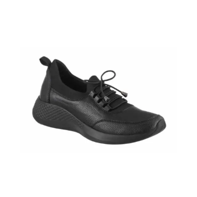 Naturelle 1029 Δερμάτινα Ανατομικά Sneakers Μαύρο, 1 ζευγάρι - 37