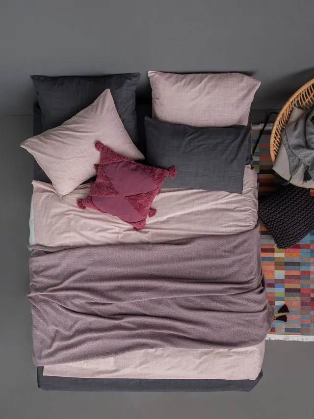Palamaiki Σεντόνι Μονό Mix & Match LINA PINK Χωρίς Λάστιχο