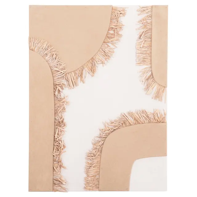 ΠΙΝΑΚΑΣ ΟΡΘΟΓΩΝΙΟΣ ΣΕΙΡΑ SANTORINI HM4533 MDF ΥΠΟΛΕΥΚΟ-ΚΑΦΕ-ΚΡΟΣΙΑ ΜΠΕΖ 60x4,5(πάχος)x80Υεκ - Single Size