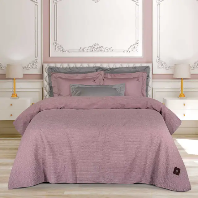 Κουβέρτα Μονή 160x240 Πικέ Essential Greenwich Polo Club 4458 Nude 100% βαμβακερό