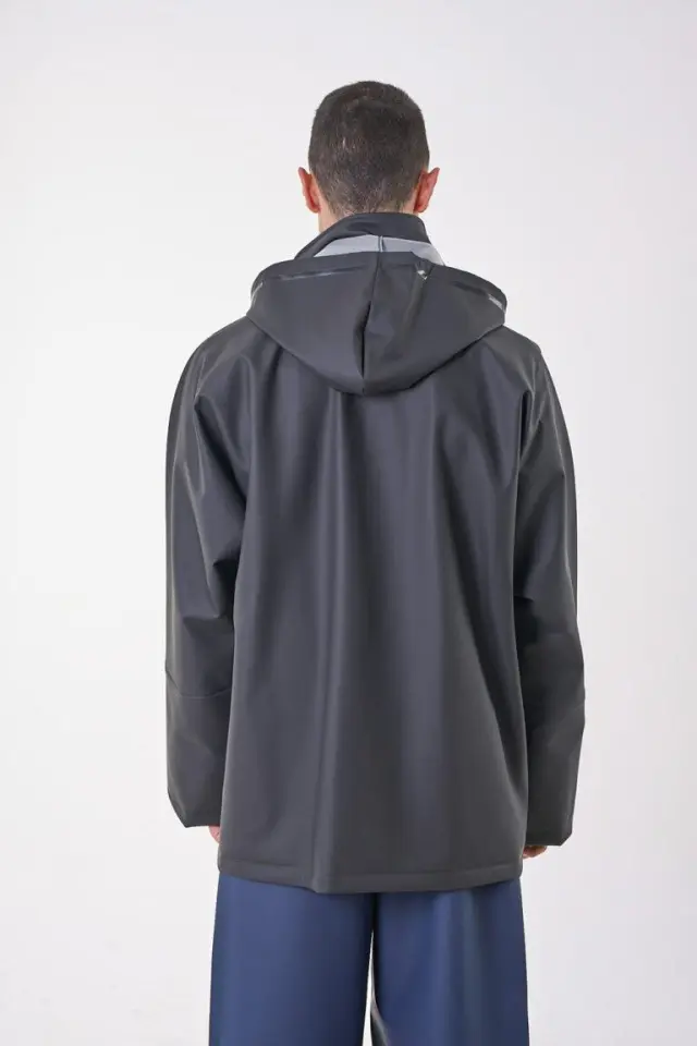 Anorak Αδιάβροχο Σακάκι Με Κουκούλα Avenue Long Μαύρο - 2XL 2