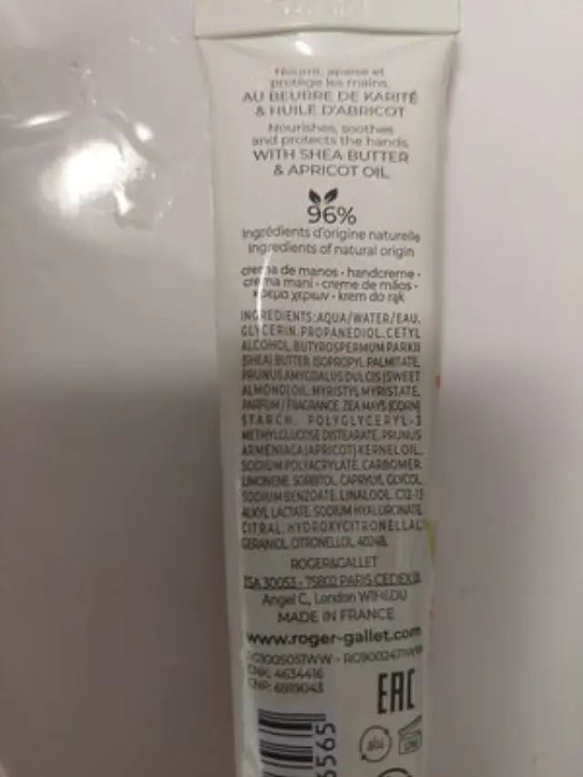 Roger & Gallet Fleur D'Osmanthus Ενυδατική Κρέμα Χεριών 30ml 2