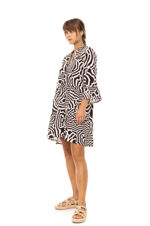 Beachwear Black Geo B592 Type Pink Label 3