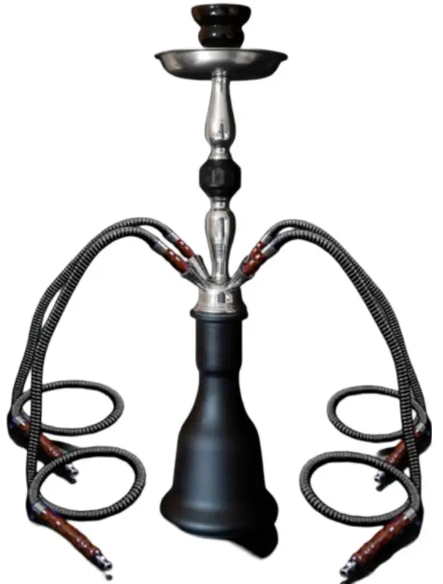 Ναργιλές Hookah Shisha Tower Black 4 Hoses - 56cm