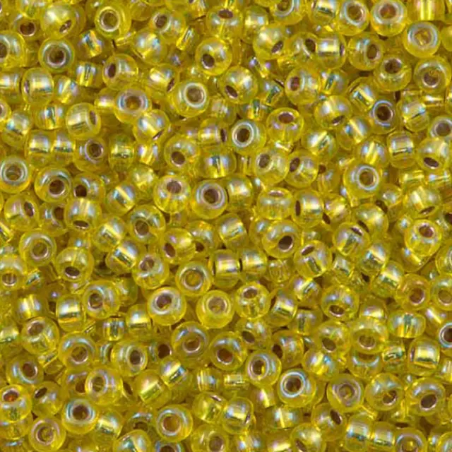 Χάντρα Miyuki Round Rocailles 8/0 - 91006 - Silver Lined Yellow AB ~25gr