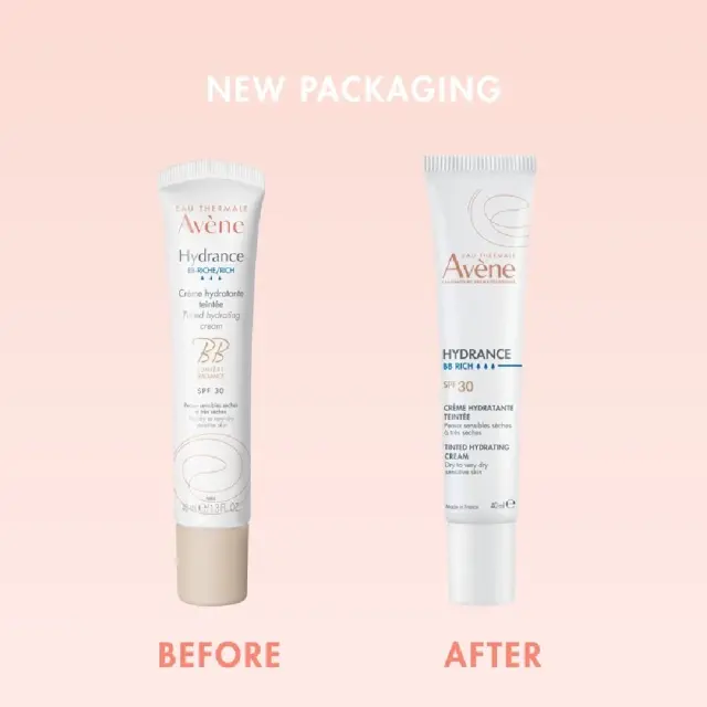 Avene Hydrance BB Riche SPF30, Ενυδατική Κρέμα Προσώπου με Χρώμα για Κανονικό & Ξηρό Δέρμα, 40ml 3