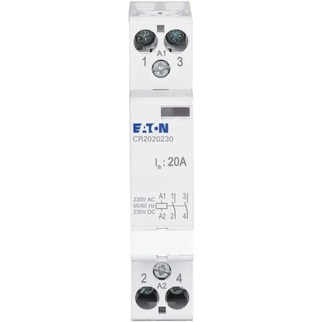 CR Installation contactor, 20A, 230V AC/DC, 2NO