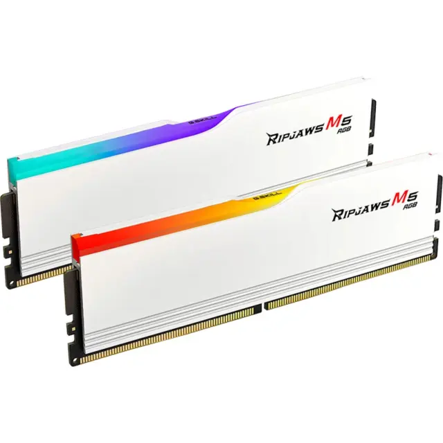 G.Skill DIMM 32 GB DDR5-6800 (2x 16 GB) Dual-Kit (white, F5-6800J3445G16GX2-RM5RW, Ripjaws M5 RGB, INTEL XMP)