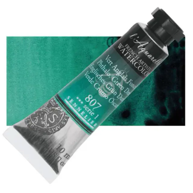 Χρώμα Ακουαρέλας Sennelier l Aquarelle Σωληνάριο 10ml - 807 Phthalo Green Deep