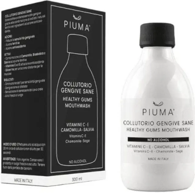 Piuma Healthy Gums Mouthwash – Καταπραϋντικό Στοματικό Διάλυμα με Χαμομήλι 300ml
