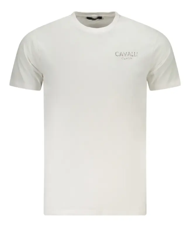 Cavalli Class - Ανδρική Μπλούζα T-Shirt Κοντομάνικη Short Sleeve TXT61JJD060-00533 Λευκό 3