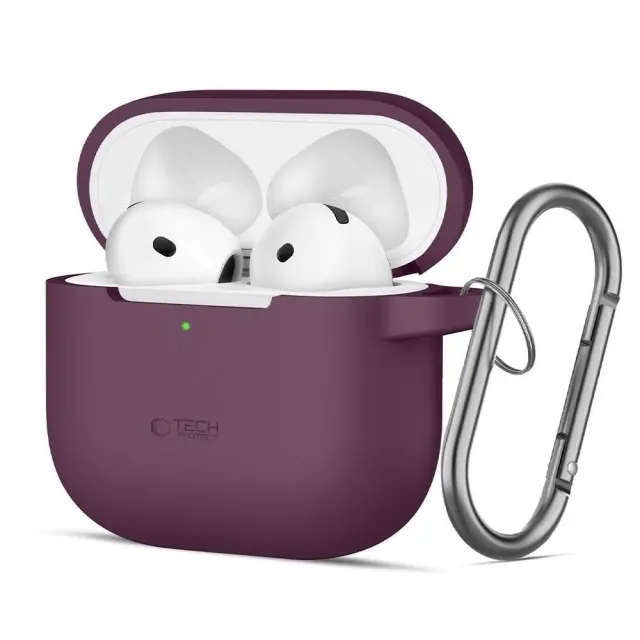 Tech-protect Silicone Hook Apple Airpods 4 / 5 Burgundy 3