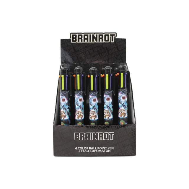 GIM Στυλό 6 Χρωμάτων / Multi-Color Ballpoint Pen: Brainrot 2
